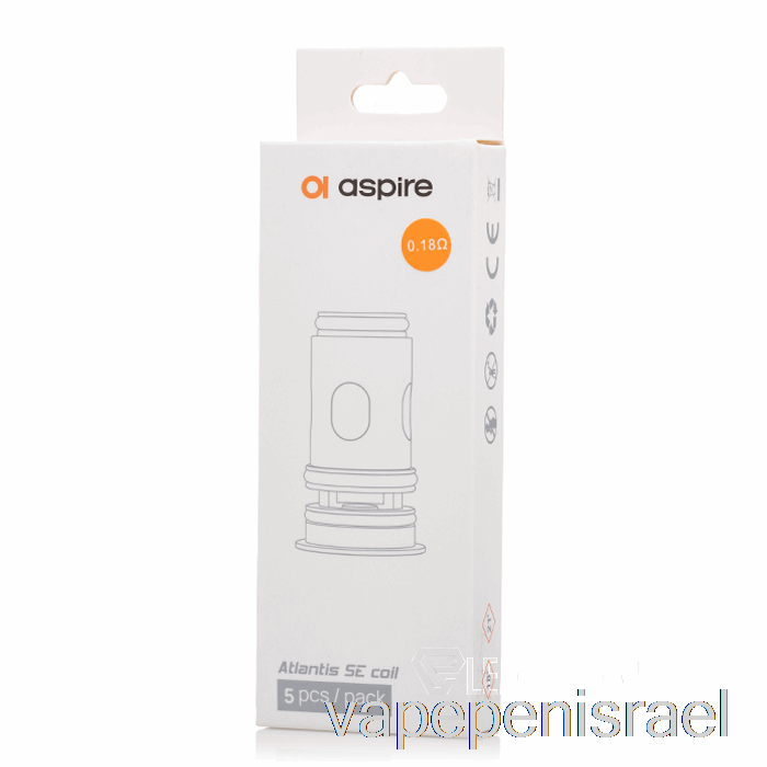 סלילי חלופי Vape Israel Aspire Atlantis Se חד פעמי 0.18ohm סלילים